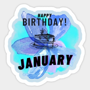 Birthday January #1 Sticker